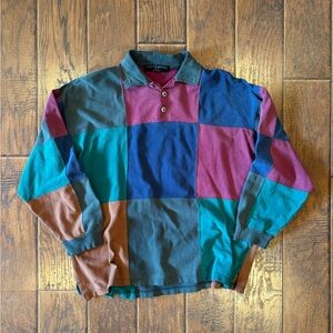 Vintage 90s Multi-Coloured Geometric Longsleeve